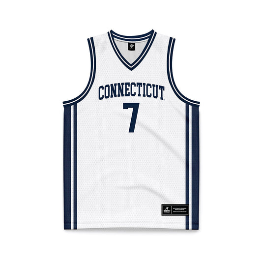 UConn - NCAA Men's Basketball : Jaye Nash - White Basketball Jersey-0