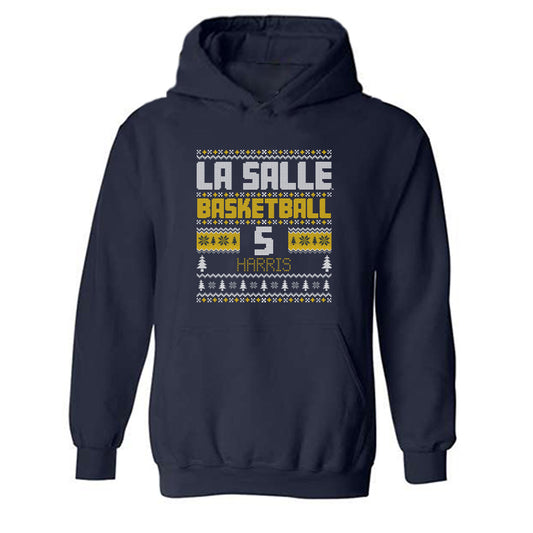 La Salle - NCAA Men's Basketball : Josiah Harris - Hooded Sweatshirt-0