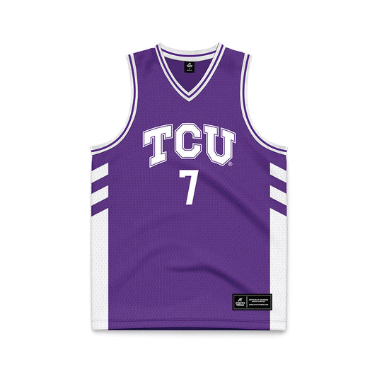 TCU - NCAA Women's Basketball : Marta Suarez - Purple Basketball Jersey-0