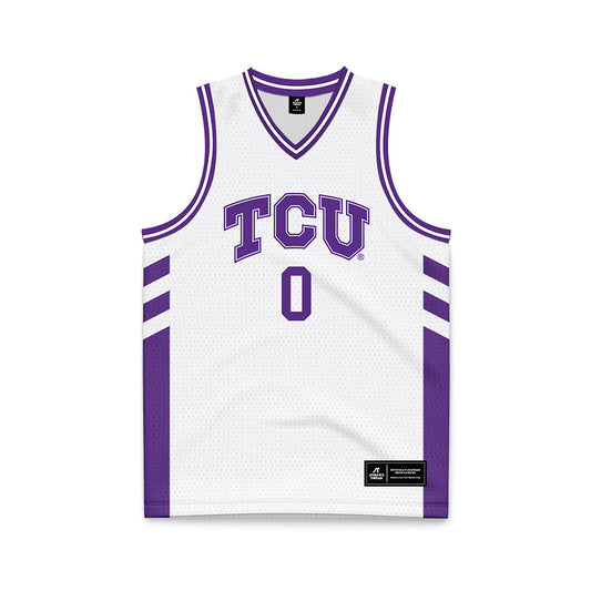 TCU - NCAA Women's Basketball : Camille Williams - White Basketball Jersey-0