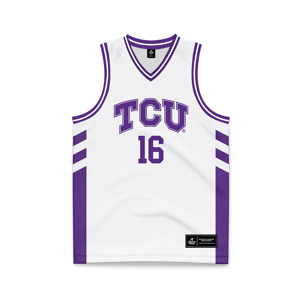 TCU - NCAA Women's Basketball : Clara Bielefeld - White Basketball Jersey-0