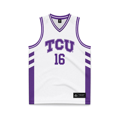 TCU - NCAA Women's Basketball : Clara Bielefeld - White Basketball Jersey-0