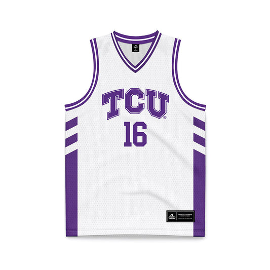 TCU - NCAA Women's Basketball : Clara Bielefeld - White Basketball Jersey-0