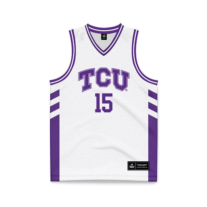 TCU - NCAA Women's Basketball : Sarah Portlock - White Basketball Jersey-0