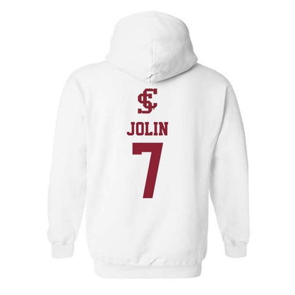 SCU - NCAA Men's Basketball : Eli Jolin - Sports Shersey Hooded Sweatshirt-1