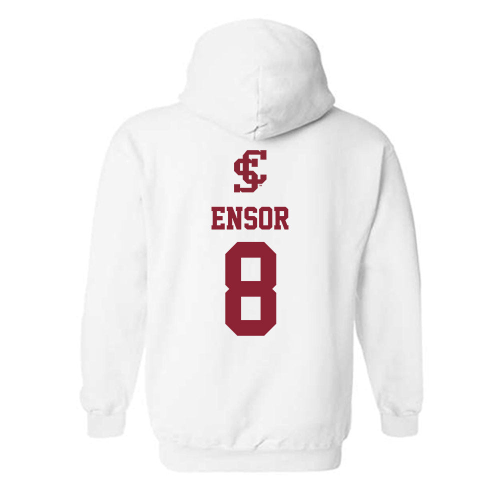 SCU - NCAA Men's Basketball : Alex Ensor - Sports Shersey Hooded Sweatshirt-1
