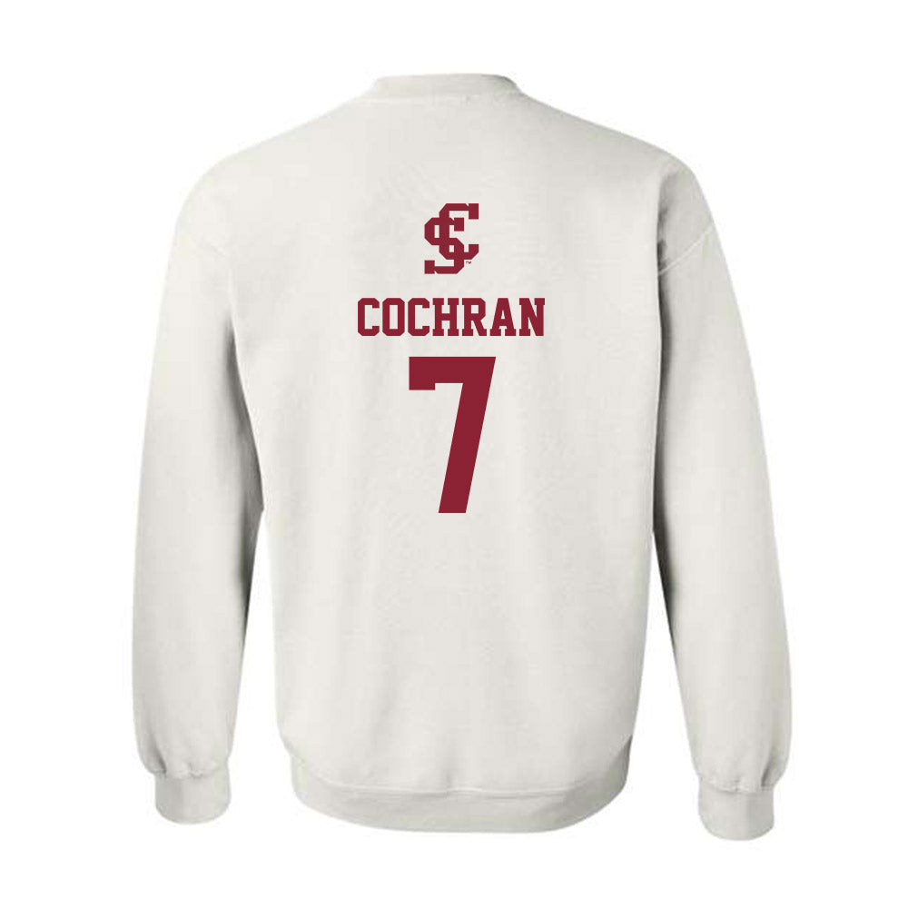 SCU - NCAA Men's Basketball : KJ Cochran - Sports Shersey Crewneck Sweatshirt-1
