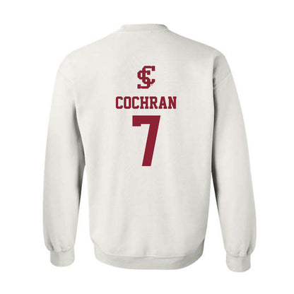 SCU - NCAA Men's Basketball : KJ Cochran - Sports Shersey Crewneck Sweatshirt-1