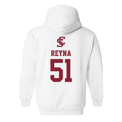 SCU - NCAA Men's Basketball : Juan Reyna - Sports Shersey Hooded Sweatshirt-1