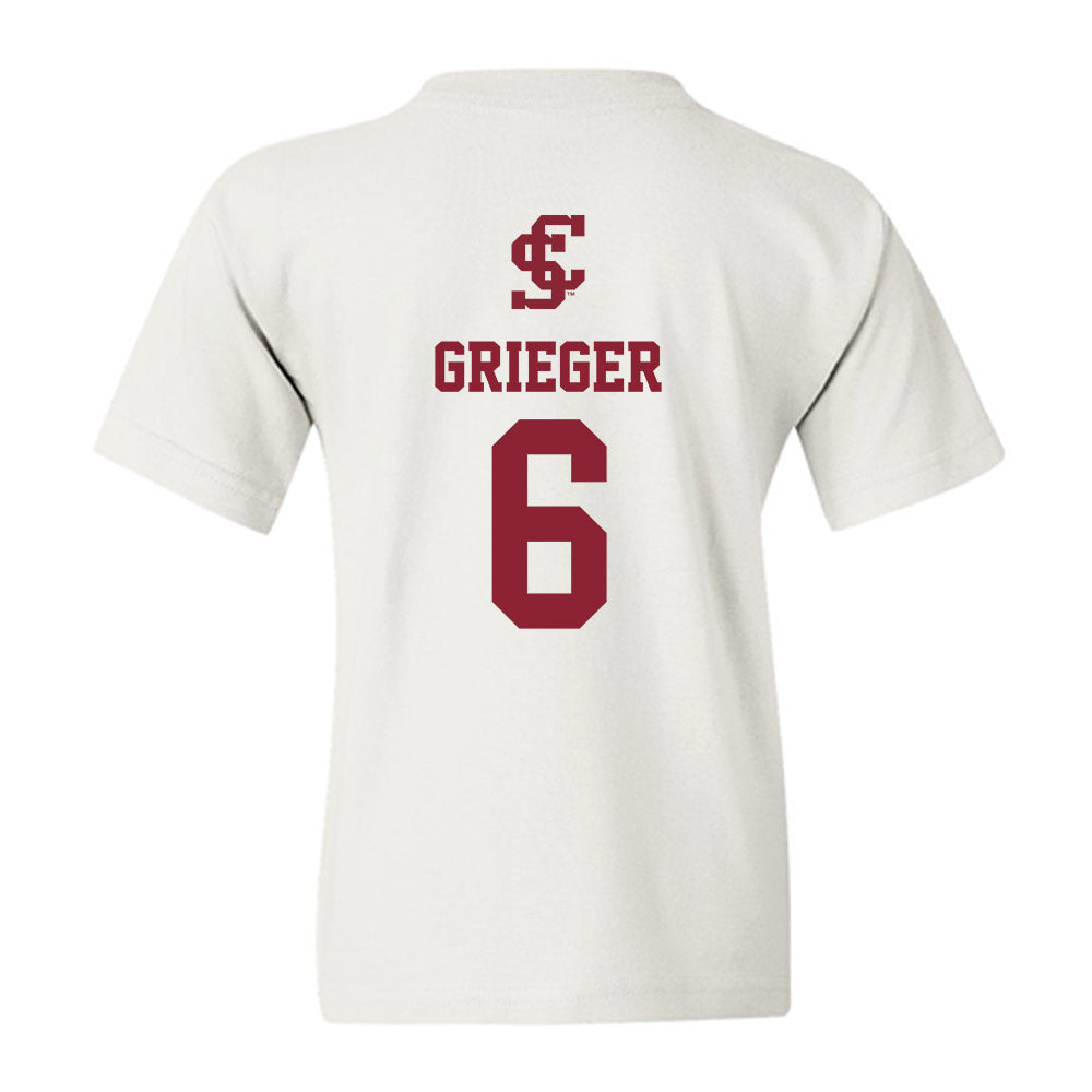 SCU - NCAA Women's Basketball : Sienna Grieger - Youth T-Shirt-1