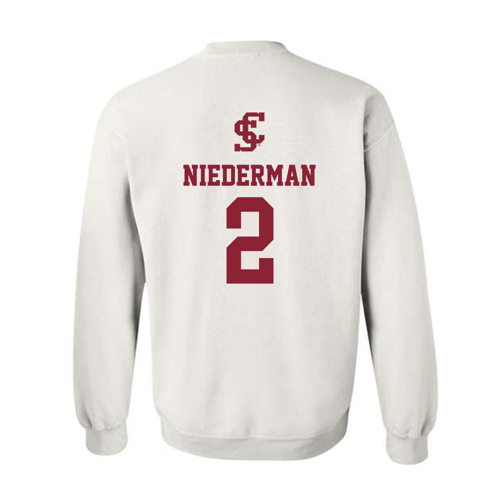 SCU - NCAA Beach Volleyball : Noelle Niederman - Crewneck Sweatshirt-1