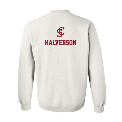 SCU - NCAA Men's Rowing : Jack Halverson - Classic Shersey Crewneck Sweatshirt-1
