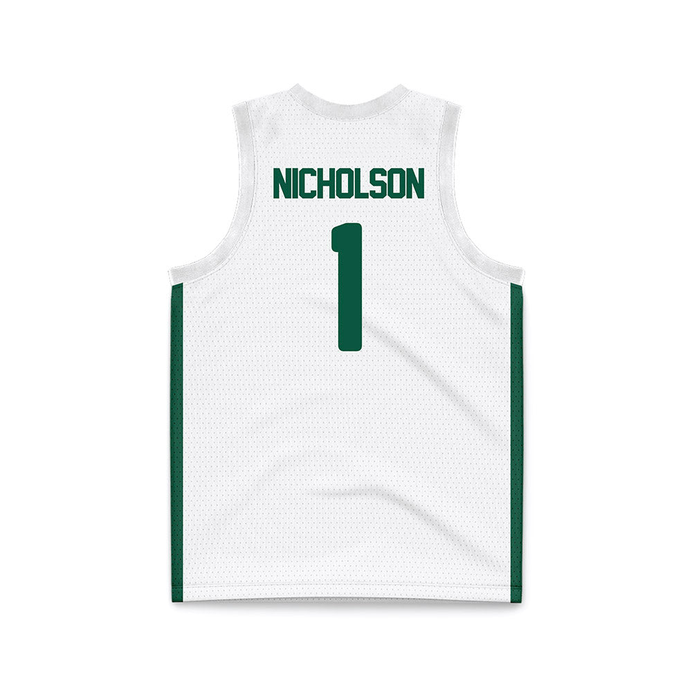 UNC Charlotte - NCAA Women's Basketball : Asianae Nicholson - White Basketball Jersey-1