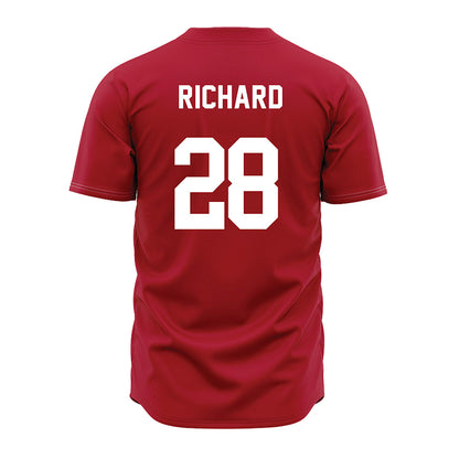 Nicholls State - NCAA Baseball : Dawson Richard - Red Jersey-1