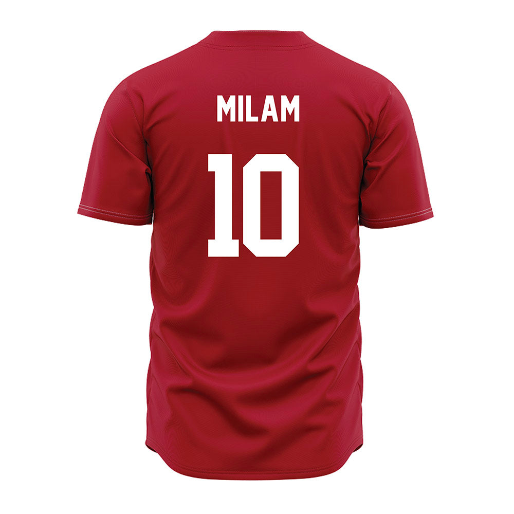 Nicholls State - NCAA Baseball : Jaxon Milam - Red Jersey-1