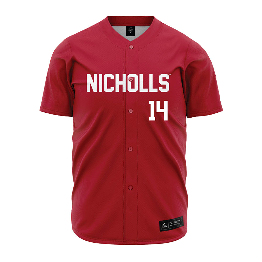 Nicholls State - NCAA Baseball : Caston Thompson - Red Jersey-0
