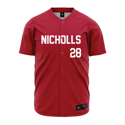 Nicholls State - NCAA Baseball : Dawson Richard - Red Jersey-0