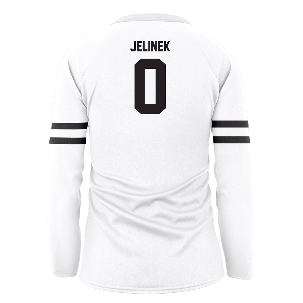 LBSU - NCAA Women's Volleyball : Anna Jelinek - White Volleyball Jersey-1