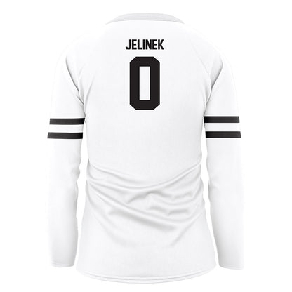 LBSU - NCAA Women's Volleyball : Anna Jelinek - White Volleyball Jersey-1
