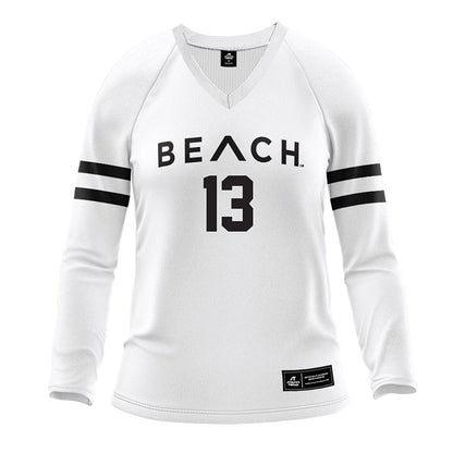 LBSU - NCAA Women's Volleyball : Sidney Hamaker - White Volleyball Jersey-0