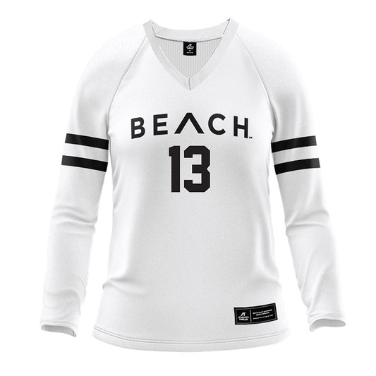 LBSU - NCAA Women's Volleyball : Sidney Hamaker - White Volleyball Jersey-0