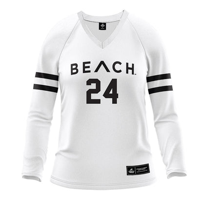 LBSU - NCAA Women's Volleyball : Reagan Hope - White Volleyball Jersey-0