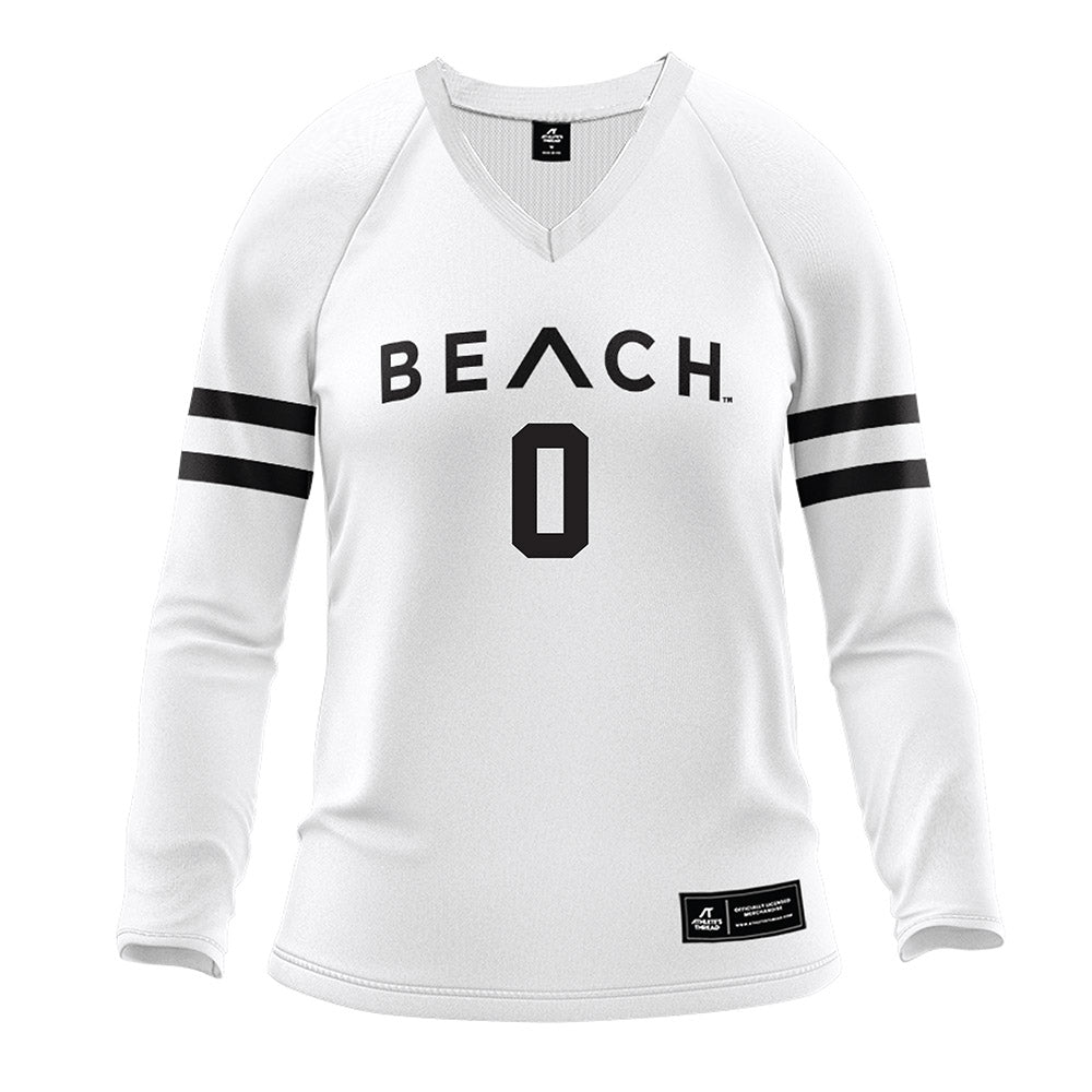 LBSU - NCAA Women's Volleyball : Anna Jelinek - White Volleyball Jersey-0