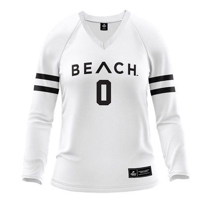 LBSU - NCAA Women's Volleyball : Anna Jelinek - White Volleyball Jersey-0
