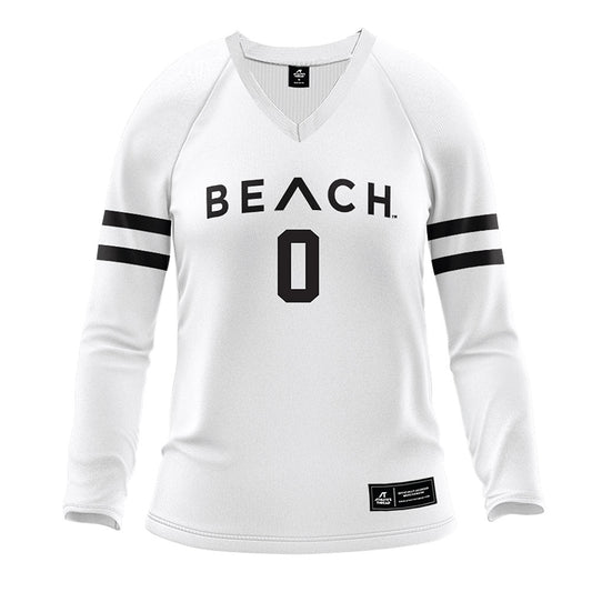 LBSU - NCAA Women's Volleyball : Anna Jelinek - White Volleyball Jersey-0