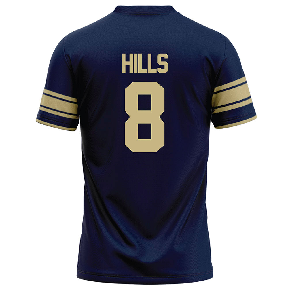 Akron - NCAA Football : Brandon Hills - Navy Football Jersey-1