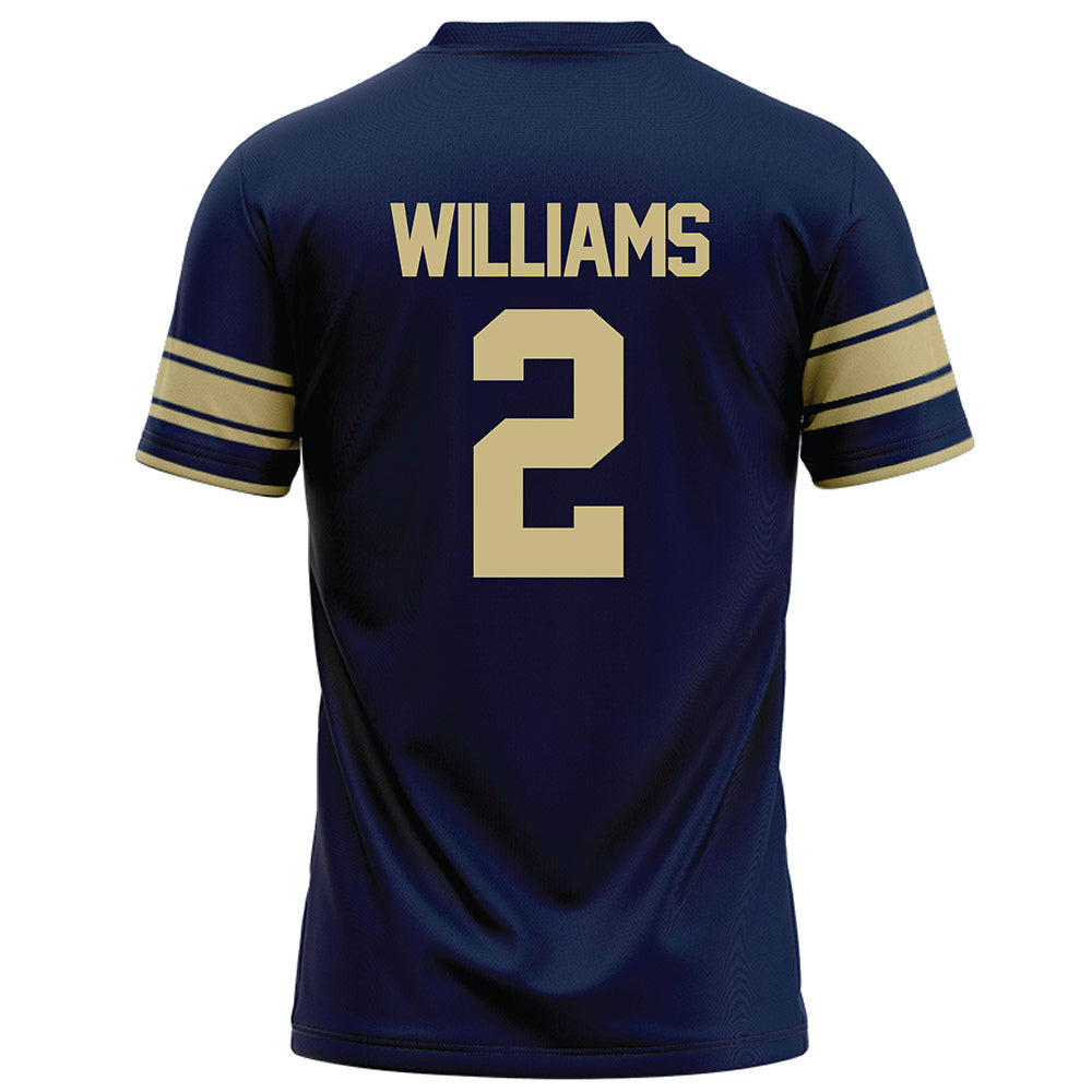 Akron - NCAA Football : Marcel Williams - Navy Football Jersey-1