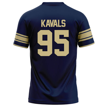 Akron - NCAA Football : Vann Kavals - Navy Football Jersey-1