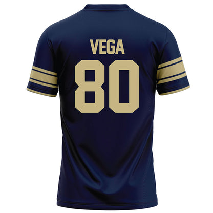 Akron - NCAA Football : Eddie Vega - Navy Football Jersey-1