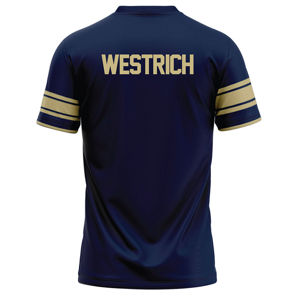Akron - NCAA Football : Jordan Westrich - Navy Football Jersey-1