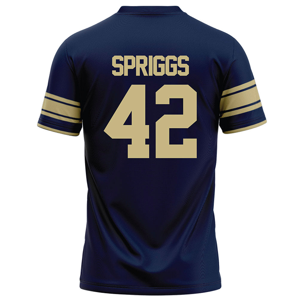 Akron - NCAA Football : Melvin Spriggs - Navy Football Jersey-1