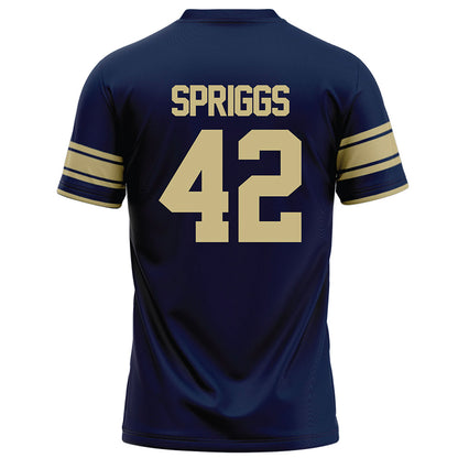 Akron - NCAA Football : Melvin Spriggs - Navy Football Jersey-1