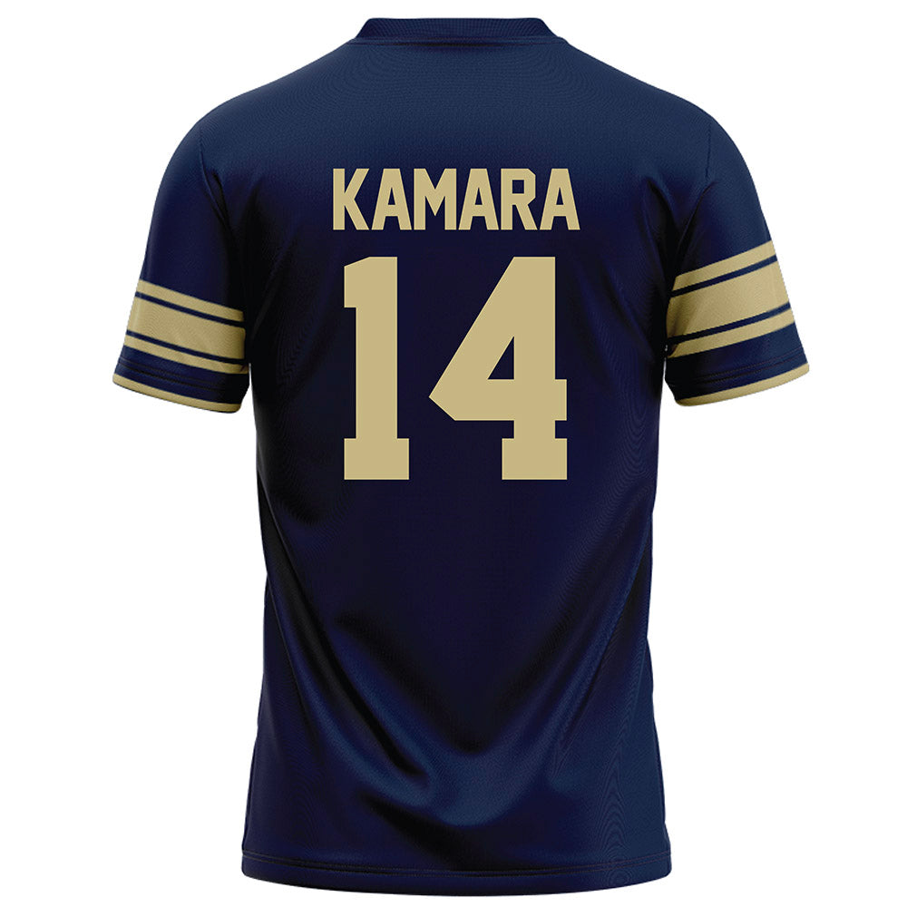 Akron - NCAA Football : Ben Kamara - Navy Football Jersey-1