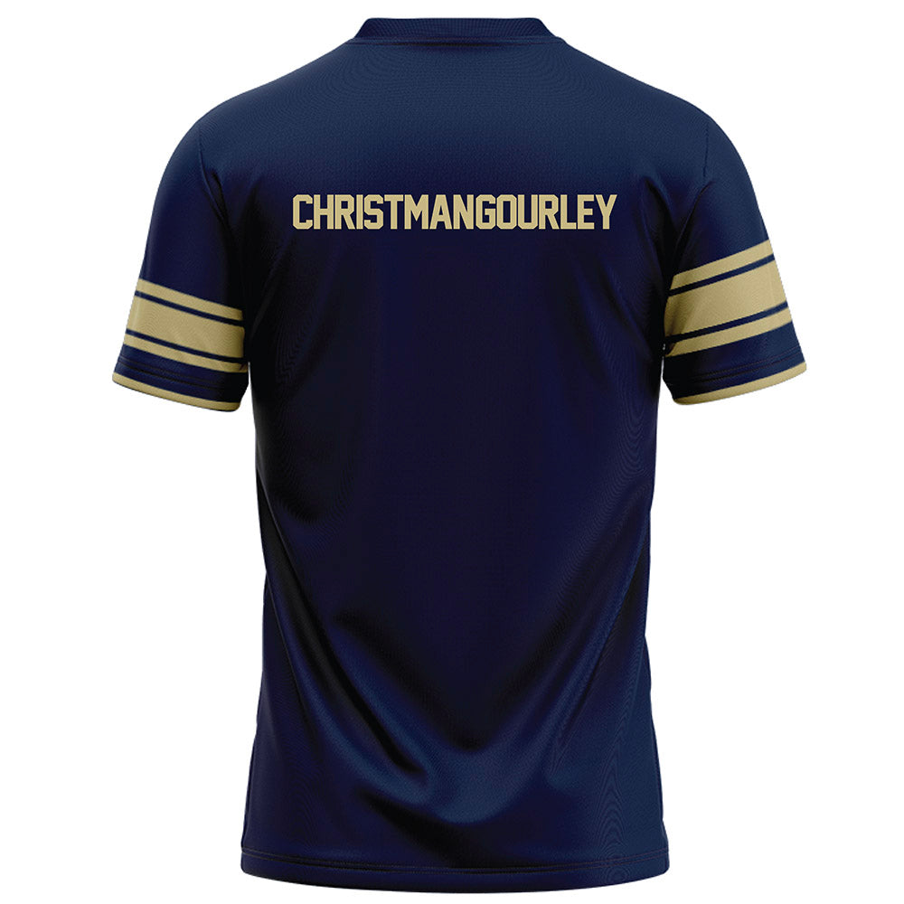 Akron - NCAA Football : Daxton Christman-Gourley - Navy Football Jersey-1