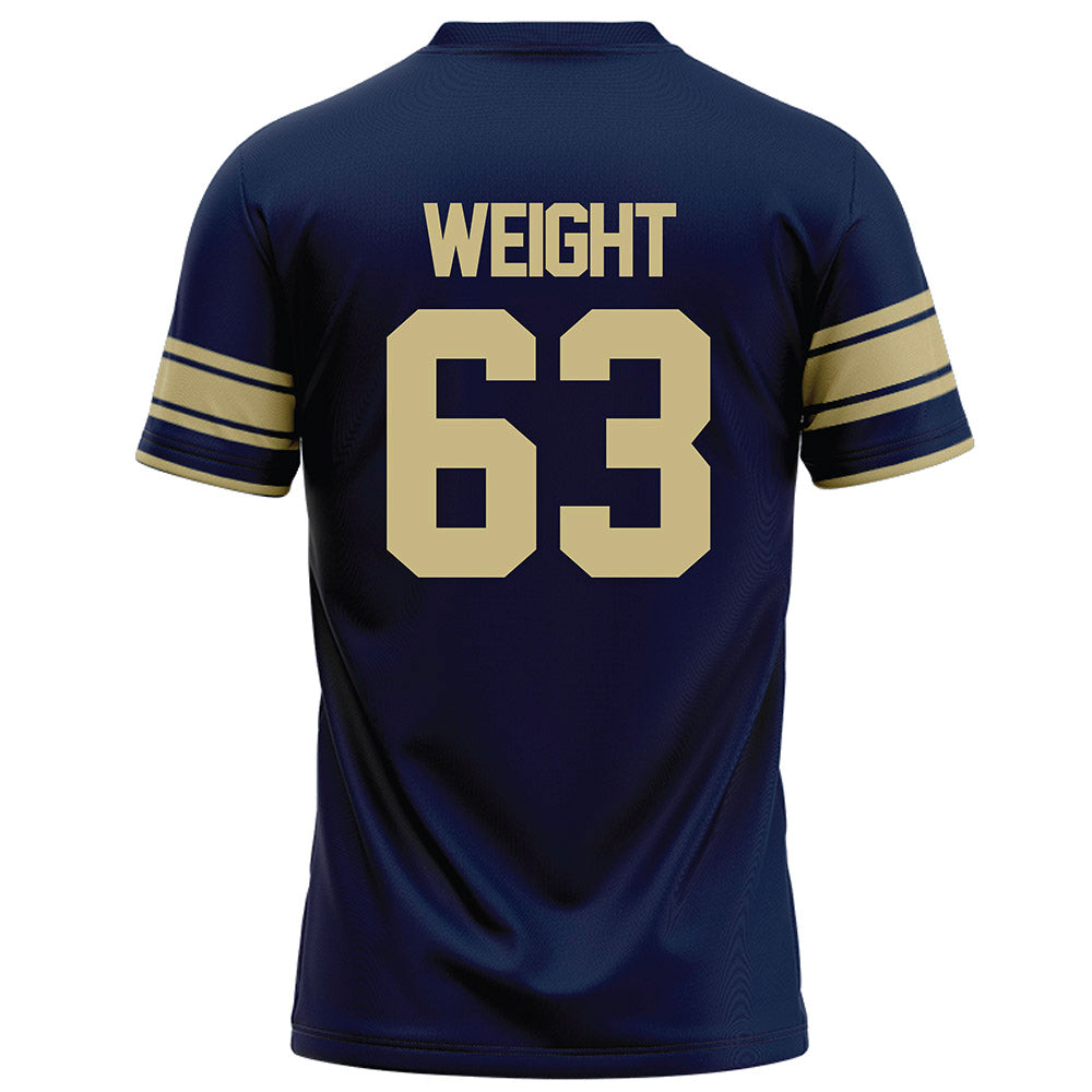 Akron - NCAA Football : August Weight - Navy Football Jersey-1