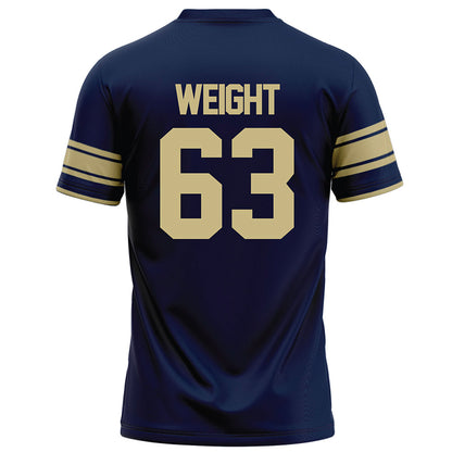 Akron - NCAA Football : August Weight - Navy Football Jersey-1