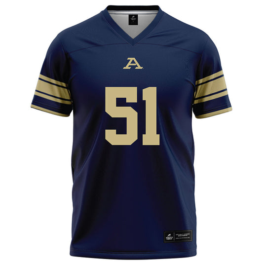 Akron - NCAA Football : Jason Hoskins - Navy Football Jersey-0