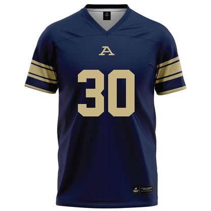 Akron - NCAA Football : Jake Dennis - Navy Football Jersey-0