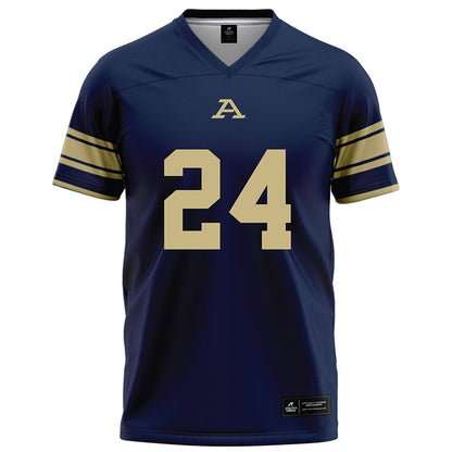 Akron - NCAA Football : Dejavion Stepney - Navy Football Jersey-0