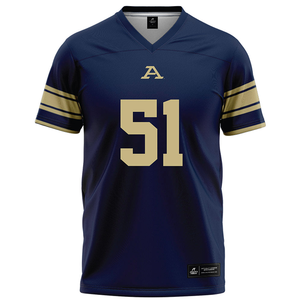Akron - NCAA Football : Maasai King - Navy Football Jersey-0
