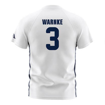 Akron - NCAA Men's Soccer : Kam Warnke - White Soccer Jersey-1