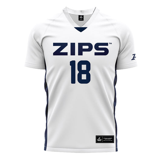 Akron - NCAA Men's Soccer : Stefan Dobrijevic - White Soccer Jersey