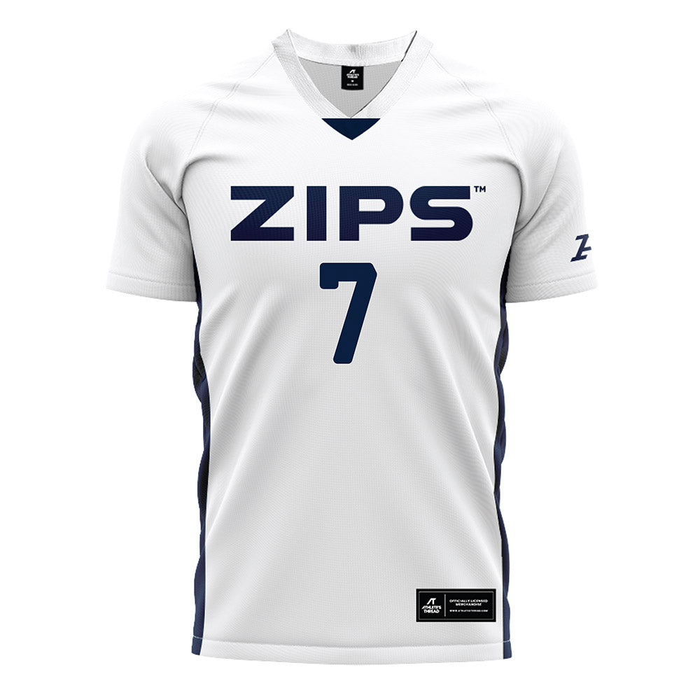 Akron - NCAA Men's Soccer : Leo Morana - White Soccer Jersey-0