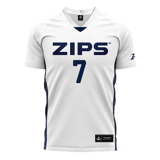 Akron - NCAA Men's Soccer : Leo Morana - White Soccer Jersey-0