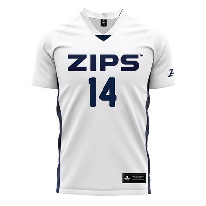 Akron - NCAA Men's Soccer : Braxton Hayes - White Soccer Jersey-0