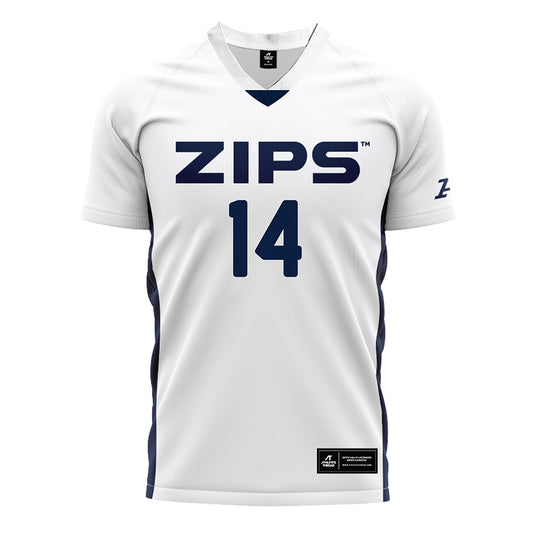 Akron - NCAA Men's Soccer : Braxton Hayes - White Soccer Jersey-0